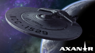 Spaceship flying planet sky star 2 - a star trek logo free wallpaper for desktop