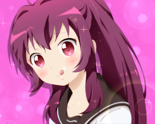 Pink eyes long hair starry - the camera free wallpaper for desktop