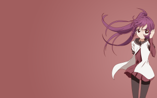 Purple hair girl sailor uniform - a long tail free wallpaper