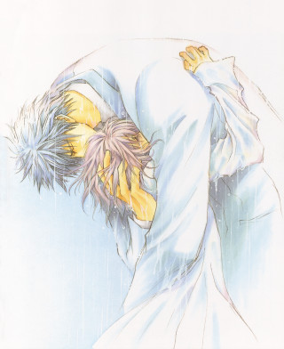 Man yellow shirt white coat - yukito kishiro free wallpaper for mobile