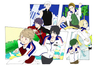 Diverse group of people in - full color free wallpaper