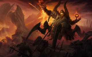 Demonic creature glowing orb dark 2 - a demonic creature free wallpaper