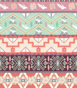 Colorful pattern birds flowers stock - a cross stitch free wallpaper for tablet