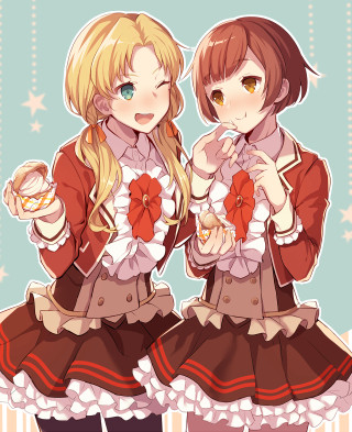 Anime girls heart pastel yayoi - a pastel free wallpaper for mobile