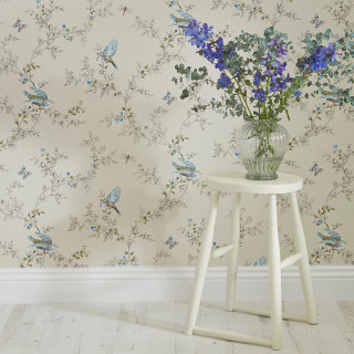 Vase blue flowers white stool - free flowers wallpaper for tablet