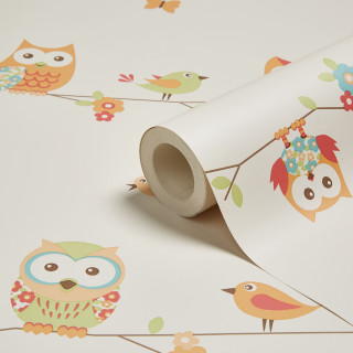 Owls flowers wallpaper tape wall - a roll of tape free wallpaper