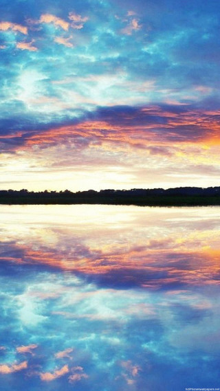 Lake sky clouds trees sunset - cloud and trees free wallpaper for mobile