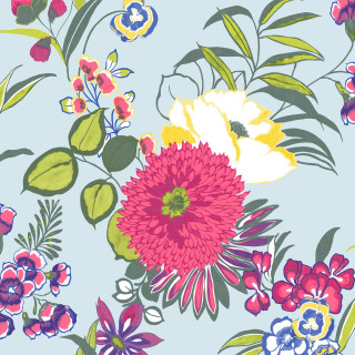 Flowery pattern colorful flowers blue - green leaf and flowers free wallpaper for tablet