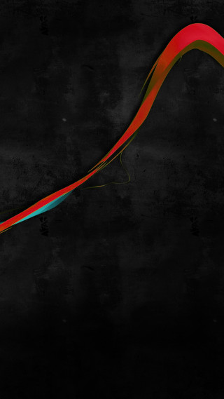 Red green wave black background - free minimalism wallpaper for mobile
