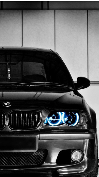 Black car blue light white 2 - dom qwek free wallpaper for mobile