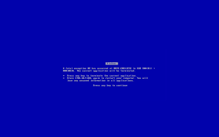 Blue screen message not possible - a blue screen free wallpaper