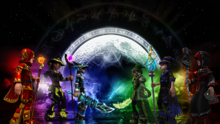 Group rainbow moon clock full - cedric seaut keos masons free wallpaper