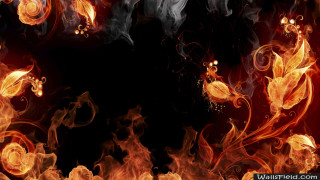 Fire smoke swirls bubbles black - behance hd free wallpaper