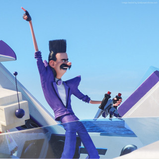 Cartoon character plane arms up - free airplane wallpaper for tablet