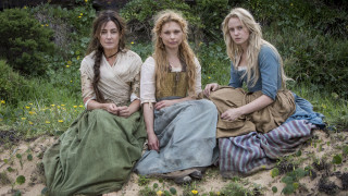 Three women sitting hill dresses - anne said free wallpaper