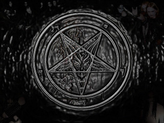 Pentagramil black background pattern image - dark art free wallpaper