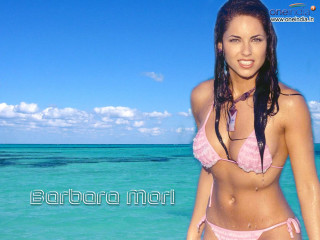 Woman pink bikini ocean blue - earl moran free wallpaper