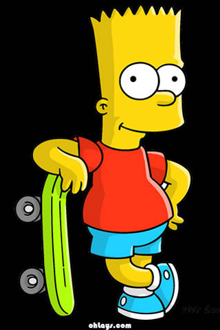 Cartoon character skateboard red shirt - a skateboard free wallpaper for mobile