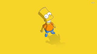 Cartoon character backpack on his 2 - a yellow wall free wallpaper