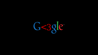 Black background google logo red - pixel art free wallpaper