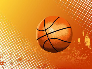 Basketball flying yellow background halftone - aaa game free wallpaper