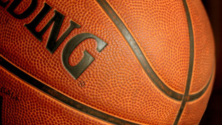 Basketball closeup letterD black white - process art free wallpaper