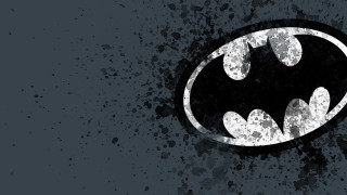 Batman symbol black background paint 3 - concrete art free wallpaper