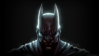 Batman black background white light - dark night free wallpaper