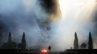 Man balloon smoke sky standing - beeple free wallpaper