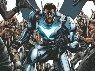 Man blue suit guns hammer - other man free wallpaper