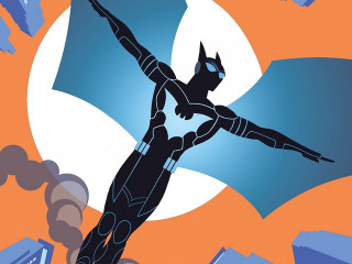 Batman costume bat moon stylized - bruce timm free wallpaper