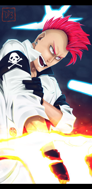 Cartoon character red hair skull - his shirt free wallpaper for mobile