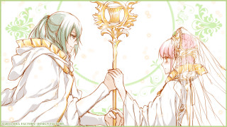 Couple holding stick clock face - radiant light free wallpaper for desktop