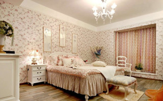 Bedroom with bed interior design 35 - dresser free wallpaper