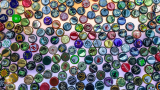 Wall of buttons white background - interactive art free wallpaper for desktop