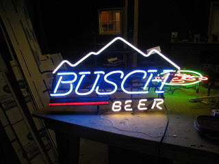 Neon sign busch beer garage - free neon wallpaper