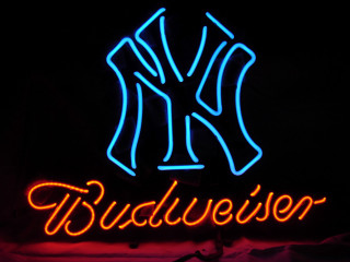 Neon budweiser dark room blue - free neon wallpaper