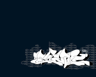 Black white graffiti blue background - graffiti paint free wallpaper