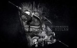 Mask skull stick 3d aurora - a skull free wallpaper for desktop