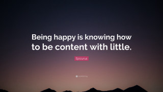 Happy content little quote image - little free wallpaper