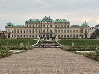 Large building green roofs walkway - front of it free wallpaper