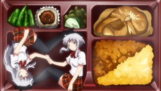 Tray food girl knife fork - a tray free wallpaper for desktop
