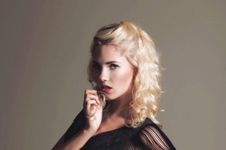 Woman red lipstick black dress 5 - her lip free wallpaper