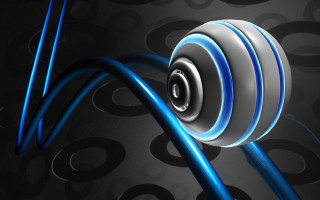 Computer mouse blue wire black - circle free wallpaper