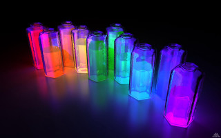 Bottles colorful light table black - fluorescent free wallpaper for desktop