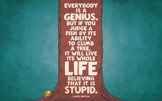 Tree quote genius judgment fish - a fish free wallpaper