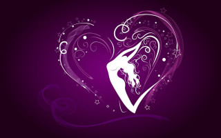 Woman dancing heart stars swirls 2 - star and swirls free wallpaper