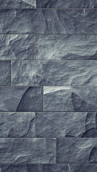Stone wall closeup black white - free textures wallpaper for mobile