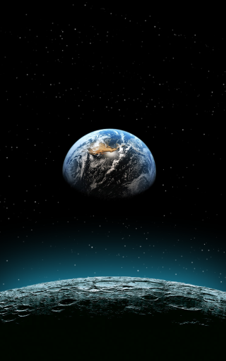 Earth space stars black blue - a view of the earth free wallpaper for mobile
