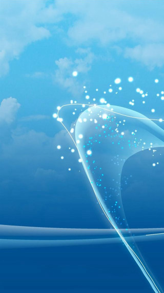 Blue background wave bubbles water - a wave free wallpaper for mobile
